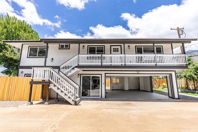 84-1001 Lahaina St Unit 1, Waianae, HI 96792 - back of property with driveway, fence, and stairway