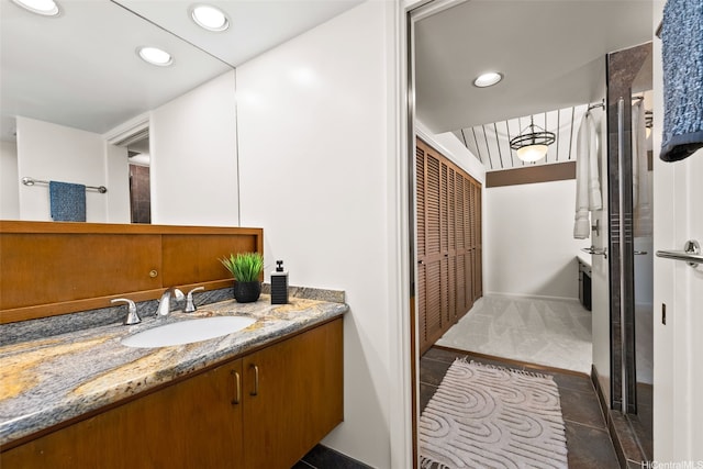 156 Forest Ridge Way, Honolulu, HI 96822 - bathroom featuring vanity and recessed lighting