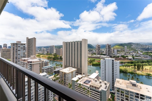 2240 Kuhio Ave Unit 2405, Honolulu, HI 96815 - balcony featuring a water view and a view of city