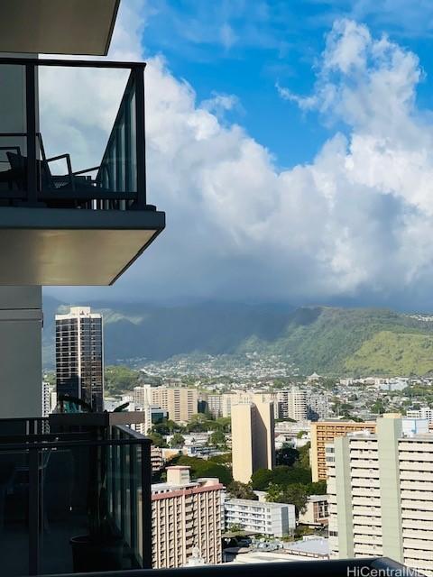 city view with a mountain view
