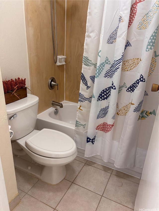 2847 Waialae Ave Unit 209, Honolulu, HI 96826 - full bath with shower / bath combo with shower curtain, tile patterned floors, and toilet