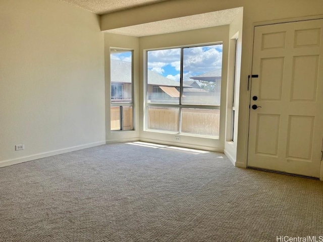 91-495 Puamaeole St Unit 38R, Ewa Beach, HI 96706 - empty room featuring baseboards, carpet floors, and a textured ceiling