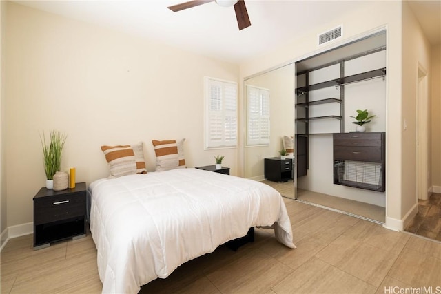 91-1072 Waikapoo St, Ewa Beach, HI 96706 - bedroom with baseboards, ceiling fan, and visible vents