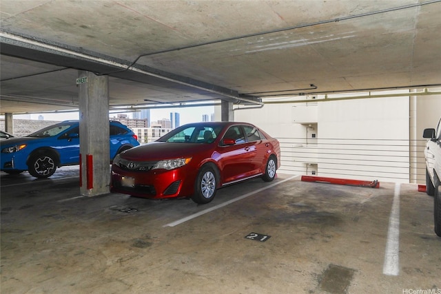 view of parking deck