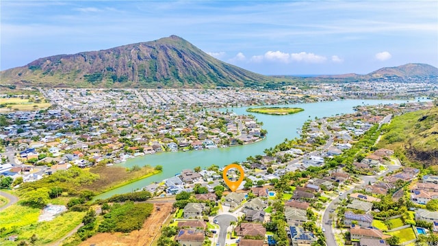 1000 Kaolo St, Honolulu, HI 96825 - aerial overview of property's location with a water and mountain view and nearby suburban area