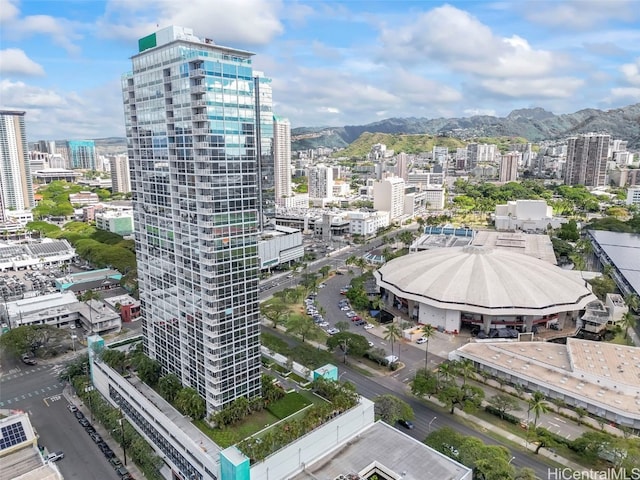 city view with a mountain view