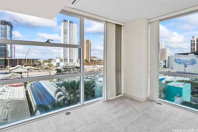 balcony featuring a view of city