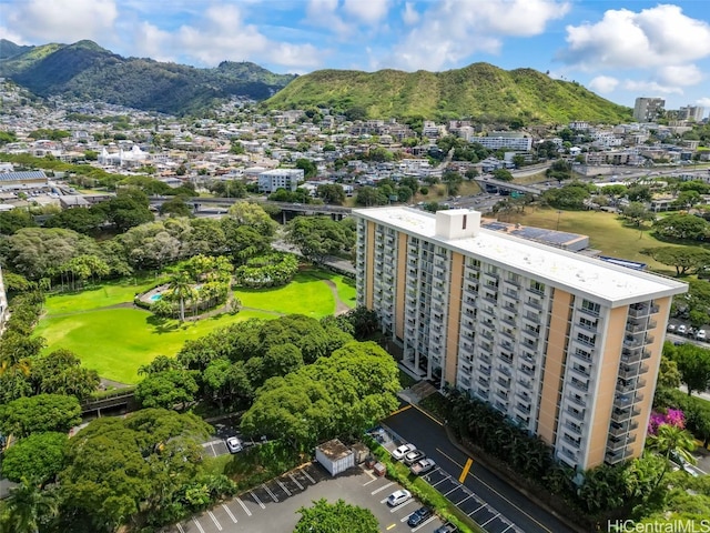 1511 Nuuanu Ave Unit 922, Honolulu, HI 96817 - bird's eye view with a mountain view and a view of city