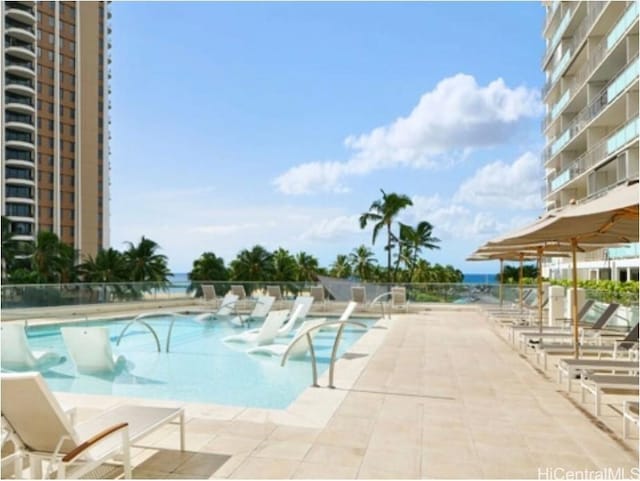 1777 Ala Moana Blvd Unit 2307, Honolulu, HI 96815 - community pool featuring a patio area and a water view