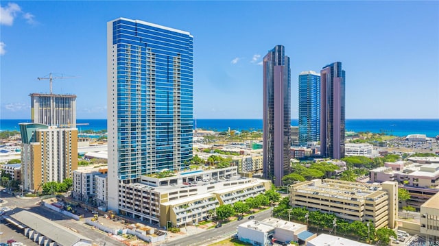 view of city featuring a water view