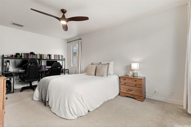 91-1159 Kanela St Unit M30, Ewa Beach, HI 96706 - bedroom featuring carpet flooring, an office area, ceiling fan, and baseboards
