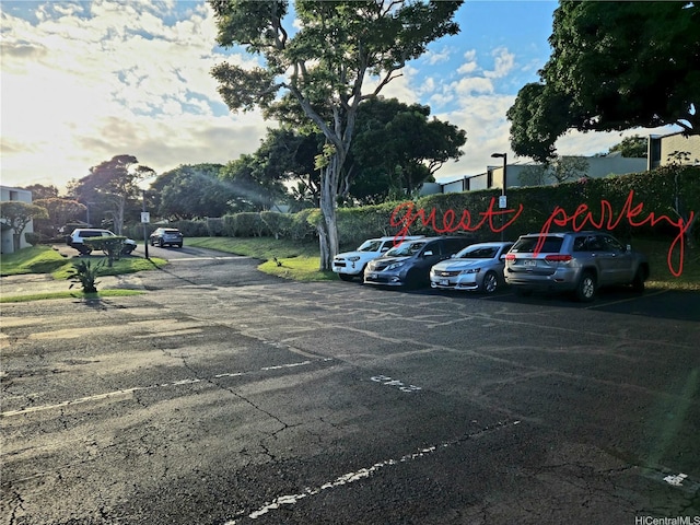 view of uncovered parking lot
