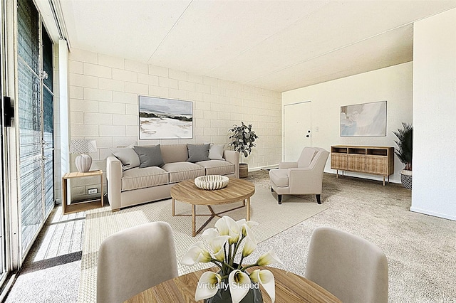 95-029 Kuahelani Ave Unit 331, Mililani, HI 96789 - living room featuring concrete block wall