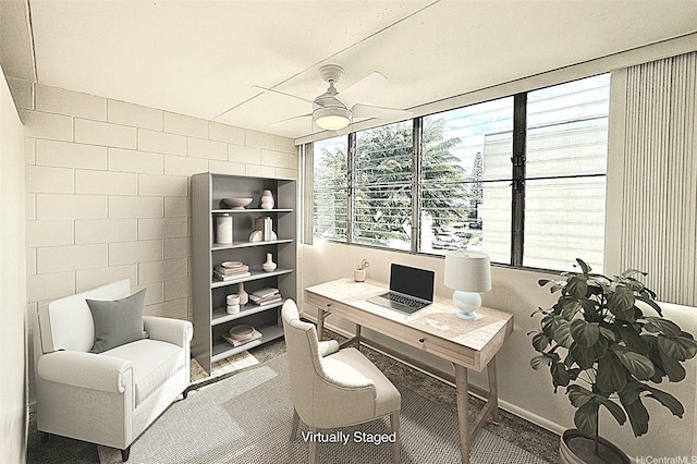 95-029 Kuahelani Ave Unit 331, Mililani, HI 96789 - office with ceiling fan
