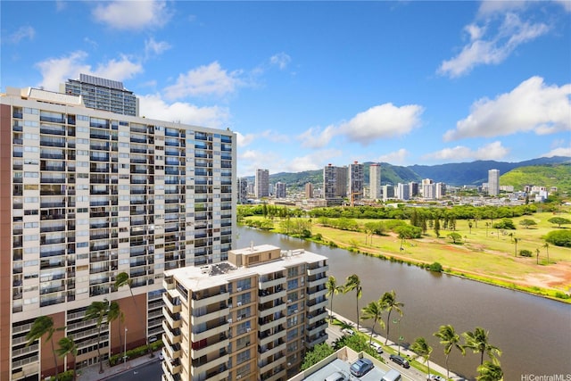 2345 Ala Wai Blvd Unit 1806, Honolulu, HI 96815 - view of urban area with a water and mountain view and apartment complex