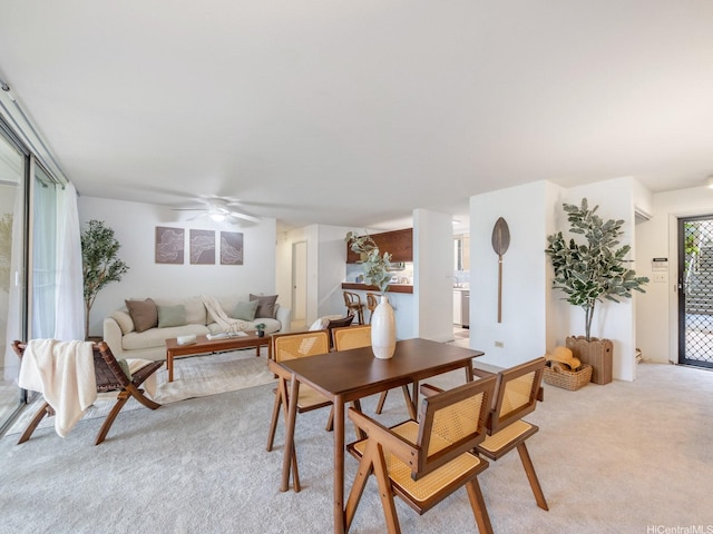 46-109 Konohiki St Unit 3913, Kaneohe, HI 96744 - dining area with light carpet and ceiling fan