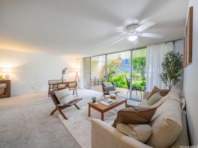 46-109 Konohiki St Unit 3913, Kaneohe, HI 96744 - living room featuring ceiling fan and light colored carpet