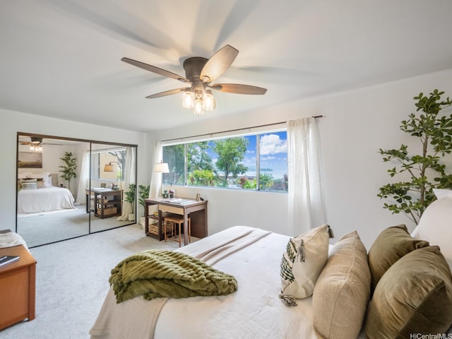 46-109 Konohiki St Unit 3913, Kaneohe, HI 96744 - bedroom featuring carpet and ceiling fan