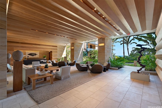 1388 Ala Moana Blvd Unit 7601, Honolulu, HI 96814 - lobby with wood walls