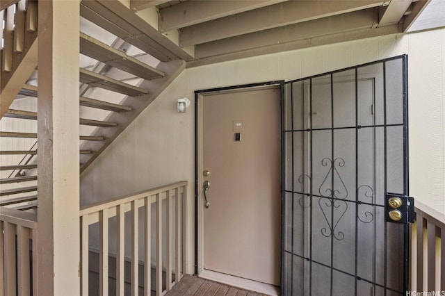 view of doorway to property