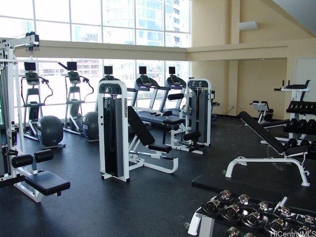 view of gym