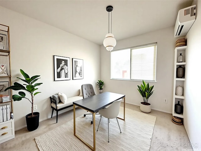 91-3525 Kauluakoko St Unit 2213, Ewa Beach, HI 96706 - office area featuring an AC wall unit and light colored carpet