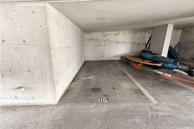 view of parking garage
