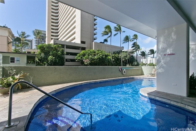 view of pool