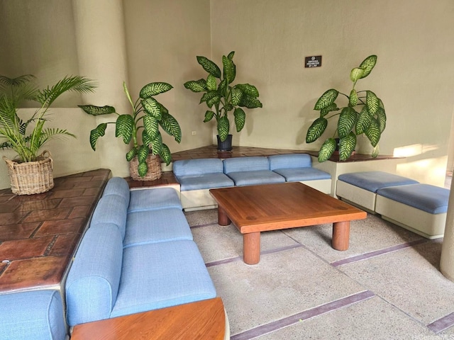 60 N Beretania St Unit 3209, Honolulu, HI 96817 - living room with speckle patterned floor