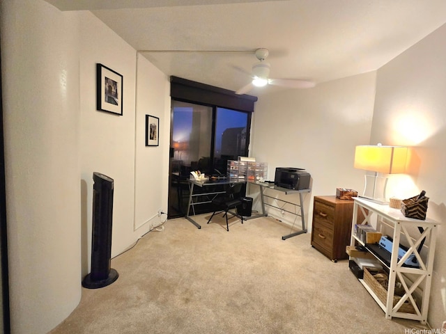 60 N Beretania St Unit 3209, Honolulu, HI 96817 - office with light colored carpet and ceiling fan