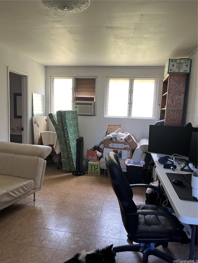 office area featuring cooling unit