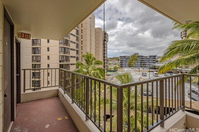 5122 Likini St Unit 616, Honolulu, HI 96818 - balcony featuring a city view