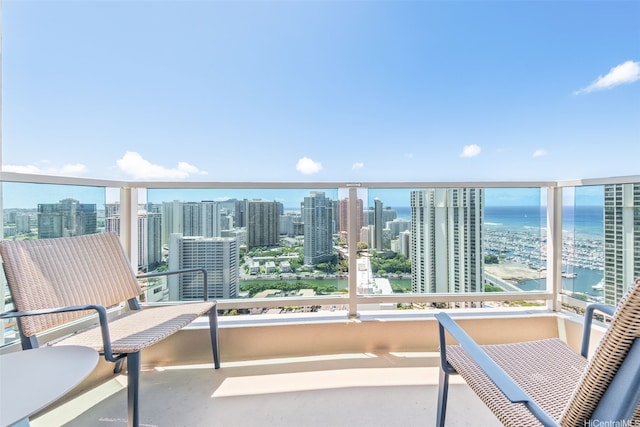 410 Atkinson Dr Unit 3326, Honolulu, HI 96814 - balcony featuring a view of city and a water view
