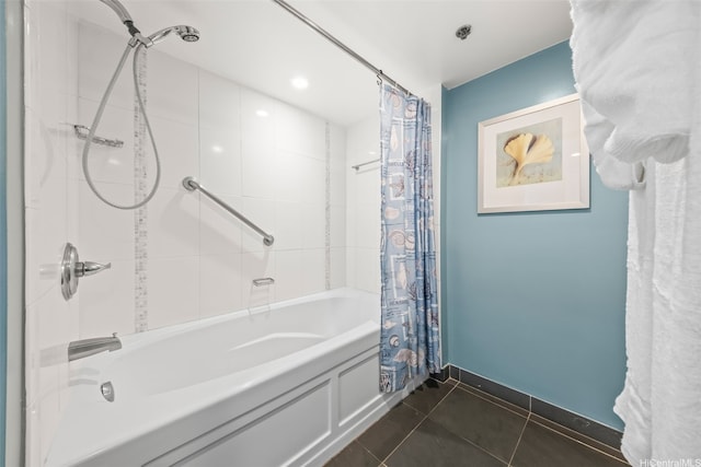 410 Atkinson Dr Unit 3326, Honolulu, HI 96814 - bathroom with baseboards, tile patterned flooring, and shower / bath combo