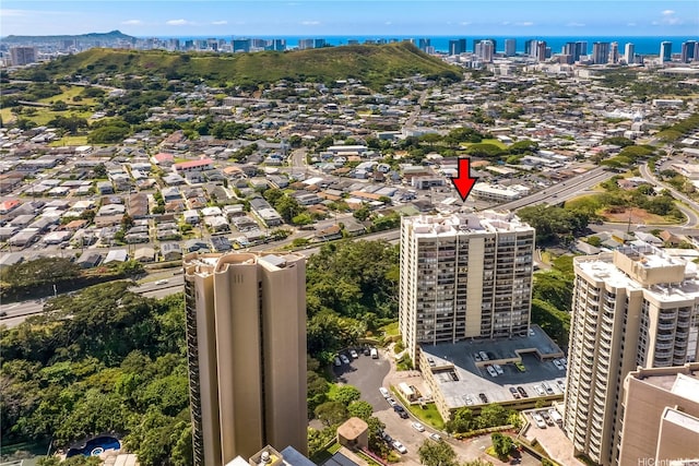 drone / aerial view featuring a view of city