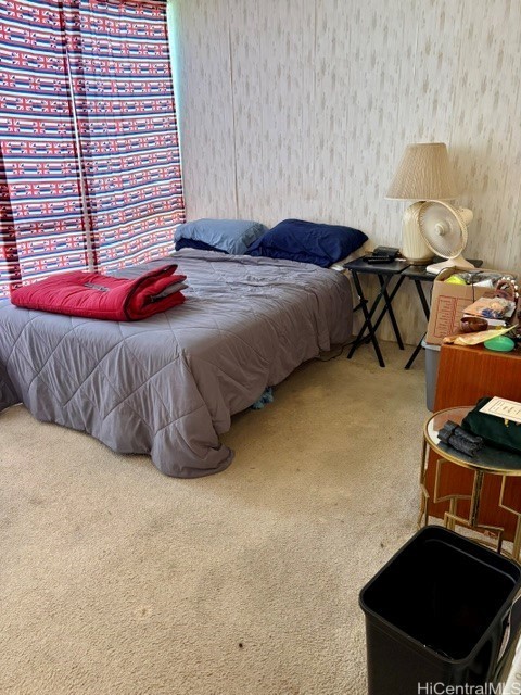 95-2044 Waikalani Pl Unit C405, Mililani, HI 96789 - carpeted bedroom with wallpapered walls