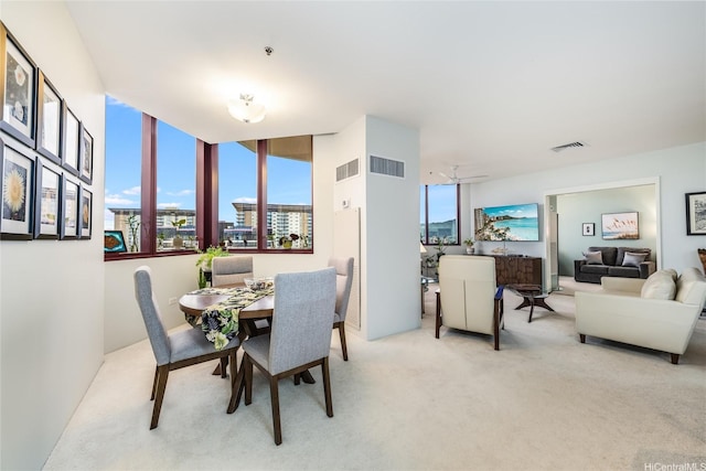 725 Kapiolani Blvd Unit 3503, Honolulu, HI 96813 - dining area with visible vents and carpet