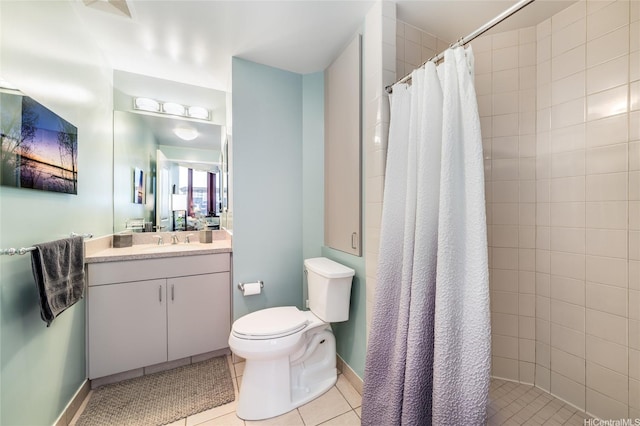 725 Kapiolani Blvd Unit 3503, Honolulu, HI 96813 - full bathroom featuring vanity, toilet, tile patterned floors, visible vents, and tiled shower