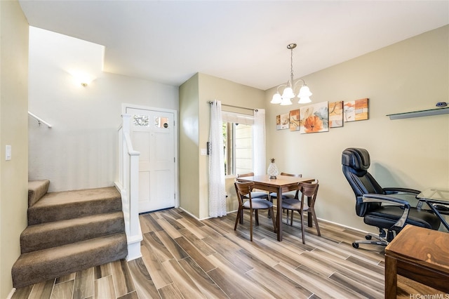 91-1059 Keoneula Blvd Unit F3, Ewa Beach, HI 96706 - office featuring wood finished floors and a chandelier