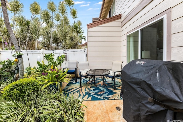 91-1059 Keoneula Blvd Unit F3, Ewa Beach, HI 96706 - view of patio with fence and a grill