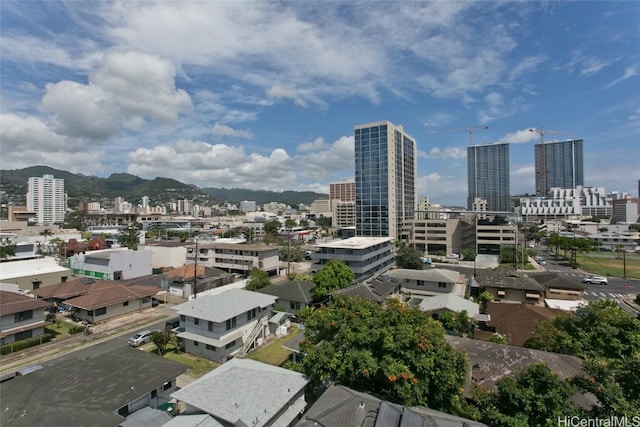 view of city featuring a mountain view