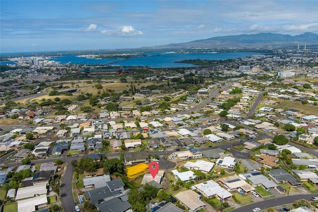 99-611 Alia Pl, Aiea, HI 96701 - drone / aerial view featuring a water and mountain view