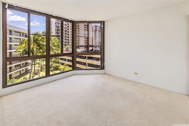 5090 Likini St Unit 501, Honolulu, HI 96818 - spare room featuring carpet flooring and a textured ceiling