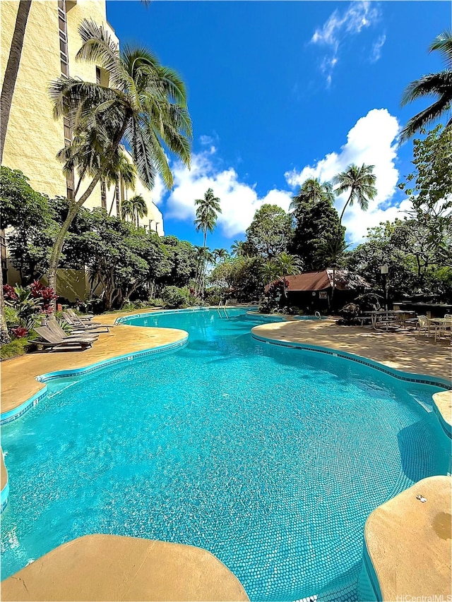 521 Hahaione St Unit 2-15L, Honolulu, HI 96825 - community pool with a patio area