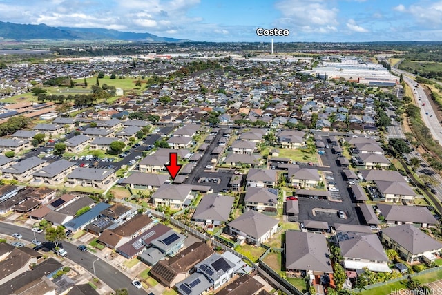 94-1199 Meleinoa Pl Unit 21C, Waipahu, HI 96797 - bird's eye view featuring a mountain view and a residential view