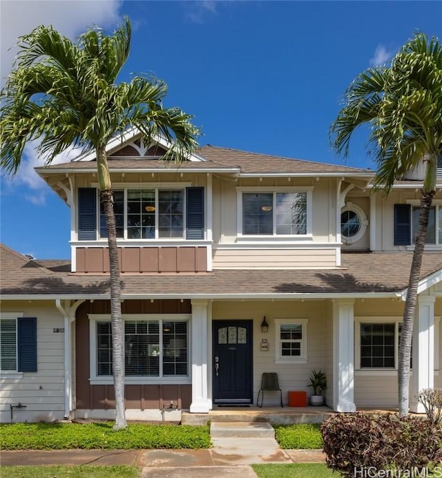 91-1200 Kaileolea Dr Unit 2K2, Ewa Beach, HI 96706 - view of front of house featuring a porch and board and batten siding