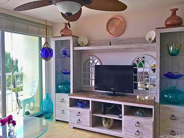 mudroom with tile patterned flooring