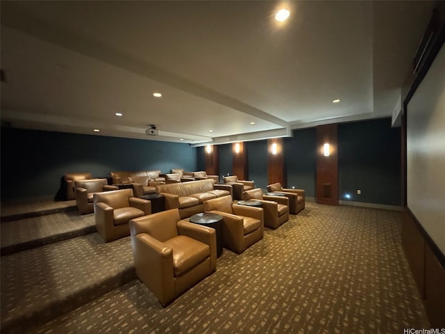 1177 Queen St Unit 3905, Honolulu, HI 96814 - cinema room with carpet, recessed lighting, and baseboards