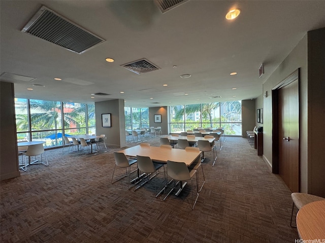1177 Queen St Unit 3905, Honolulu, HI 96814 - dining room with carpet flooring, recessed lighting, and baseboards