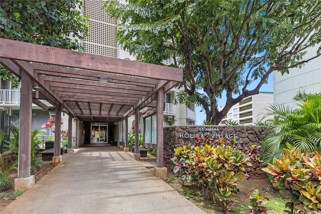 750 Amana St Unit 1111, Honolulu, HI 96814 - view of patio featuring a pergola